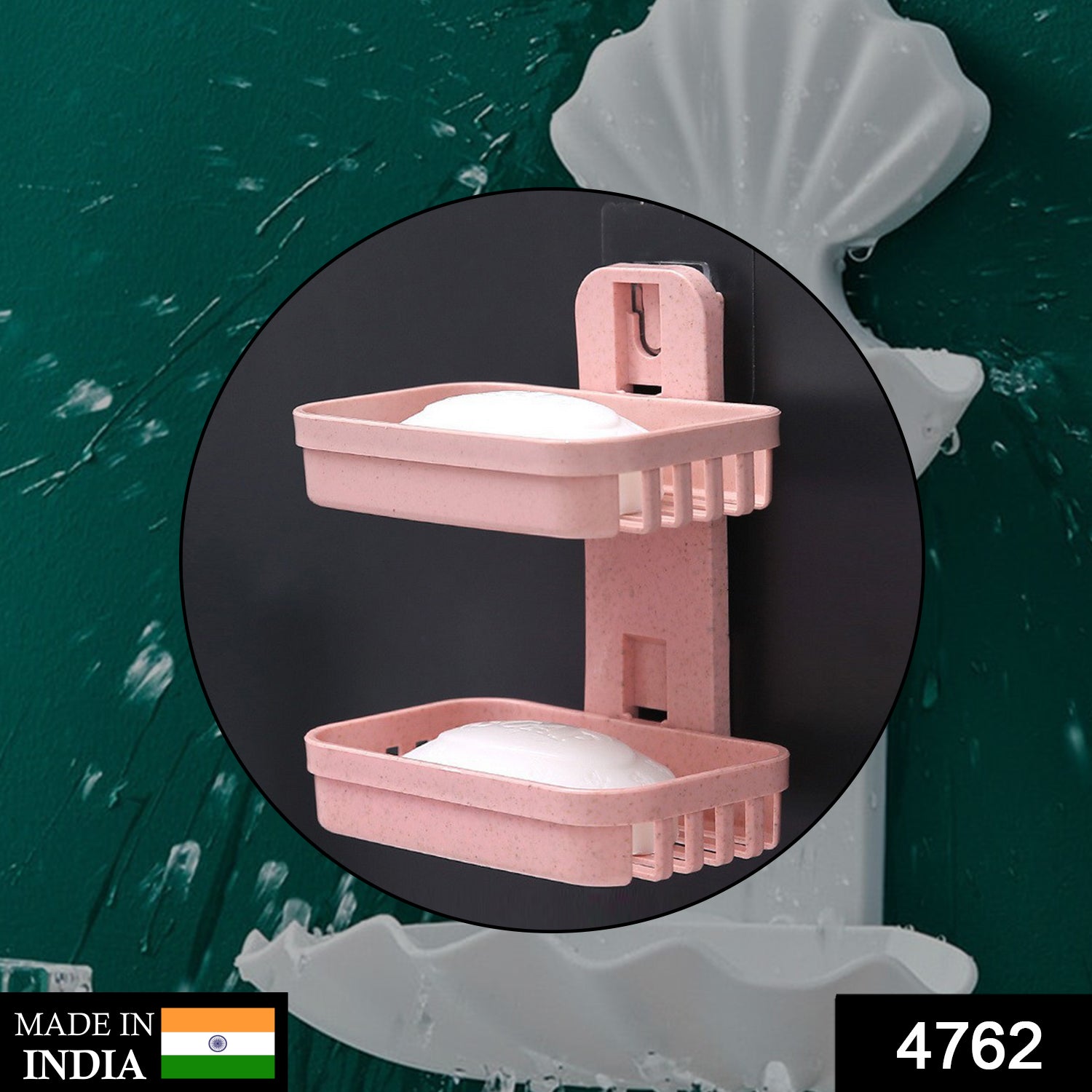 4762 Plastic Double Layer - Soap Stand, Holder, Wall Soap Box Sturdy Vacuum Dispenser Tray 4762 Plastic Double Layer - Soap Stand, Holder, Wall Soap Box Sturdy Vacuum Dispenser Tray